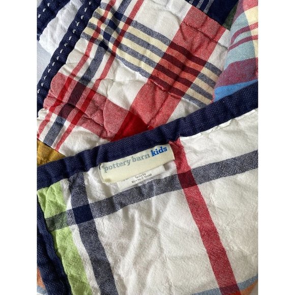 Pottery Barn Bedding Pottery Barn Kids Twin Madras Plaid Patchwork